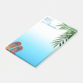 パーソナライズなビーチのビーチサンダル ポストイット (アングル)