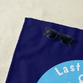 パーソナライズなビーチタオル-青く航海のないかり ビーチタオル (インサイチュ)