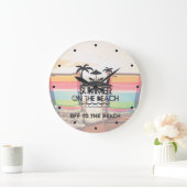 パーソナライズなビーチ|の夏 ラージ壁時計 (ホーム)