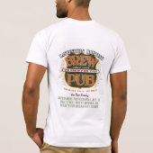 パーソナライズなビールパブのラベル Tシャツ (裏面)