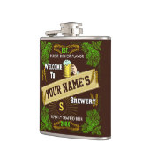 パーソナライズなビール醸造所の歓迎: ホツプのオオムギビール フラスク (左)
