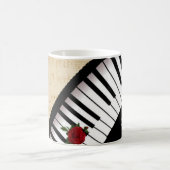 パーソナライズなピアノはマグを調整します コーヒーマグカップ (中央)