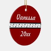 パーソナライズなピアノ音楽オーナメントのギフト セラミックオーナメント (右)