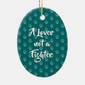 パーソナライズなピットブルのクリスマスオーナメント|の青 セラミックオーナメント (裏面)