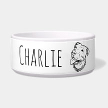 パーソナライズなピット・ブルのドッグフードまたは水皿