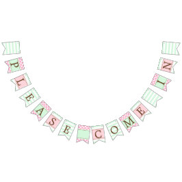 パーソナライズなピンクおよび真新しいマーケティングの旗布の旗 バンティングフラッグ