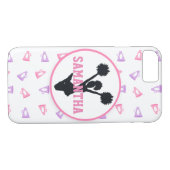 パーソナライズなピンクおよび紫色のメガホンの応援 Case-Mate iPhoneケース (裏面(横))