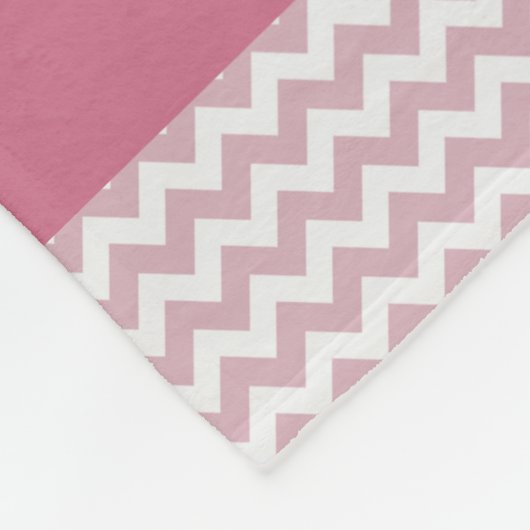 パーソナライズなピンクのシェブロンの民族のプリンセスの子供部屋 フリースブランケット (角)