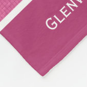 パーソナライズなピンクのハートおよび花の体操 フリースブランケット (角)