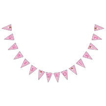 パーソナライズなピンクのバレリーナの誕生日の旗