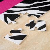 パーソナライズなピンクのバレーボールのパズル ジグソーパズル (側面)