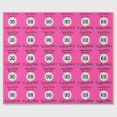 パーソナライズなピンクのバレーボールの包装紙 ラッピングペーパー (フラット)