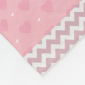 パーソナライズなピンクの女の赤ちゃんの子供部屋|象 フリースブランケット (角)