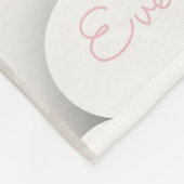 パーソナライズなピンクの熱気の気球 フリースブランケット (角)