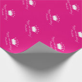 パーソナライズなピンクの菓子16の誕生日の包装紙 ラッピングペーパー (角)