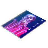 パーソナライズなピンクの骨組レントゲン写真術 ノートブック (左側)