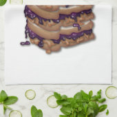 パーソナライズなピーナッツバターおよびゼリーサンドイッチ キッチンタオル (折り畳み)