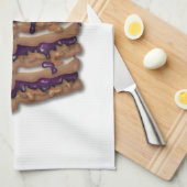 パーソナライズなピーナッツバターおよびゼリーサンドイッチ キッチンタオル (四つ折り)