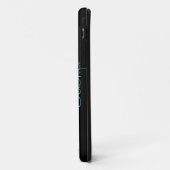 パーソナライズなファンキーで黒くおよび青パターン Case-Mate iPhoneケース (裏面/左)
