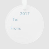 パーソナライズなフィギュアスケート選手のオーナメント オーナメント (裏面)