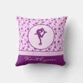 パーソナライズなフィギュアスケート選手のデキセドリン錠の花柄 クッション (裏面)