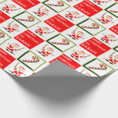 パーソナライズなフィールドホッケーの休日 ラッピングペーパー (角)