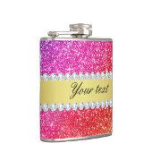パーソナライズなフェイクな虹のグリッターのダイヤモンド フラスク (右)