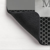 パーソナライズなフェイクな鋼鉄ネームプレート マウスパッド (コーナー)