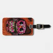 パーソナライズなフクロウの木の荷物のラベル ラゲッジタグ (正面横)