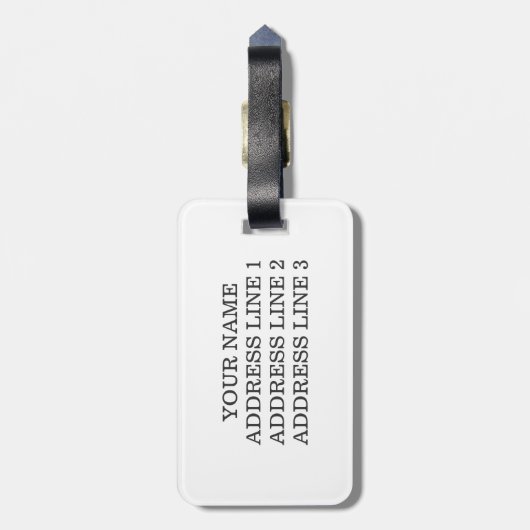 パーソナライズなフクロウの荷物のラベル ラゲッジタグ (裏面縦)