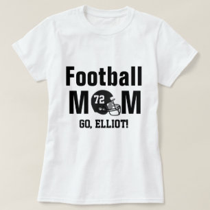 パーソナライズなフットボールのお母さんのワイシャツ Tシャツ