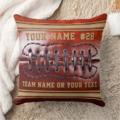 パーソナライズなフットボールのための年長夜ギフト クッション (ブランケット)