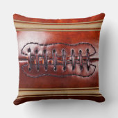 パーソナライズなフットボールのための年長夜ギフト クッション (裏面)