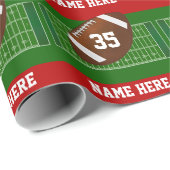 パーソナライズなフットボールのギフトの包装紙 ラッピングペーパー (ロールコーナー)