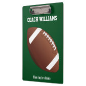 パーソナライズなフットボールのコーチのギフトの名前、チーム名前 クリップボード (左)
