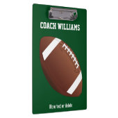 パーソナライズなフットボールのコーチのギフトの名前、チーム名前 クリップボード (右)