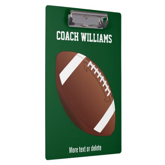 パーソナライズなフットボールのコーチのギフトの名前、チーム名前 クリップボード (右)