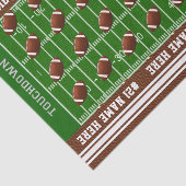 パーソナライズなフットボールのティッシュペーパー名前および数 薄葉紙 (詳細)