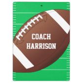 パーソナライズなフットボールのファンのスポーツコーチ クリップボード (裏面)