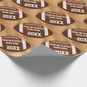 パーソナライズなフットボールの包装紙、チーム、プレーヤー ラッピングペーパー (角)