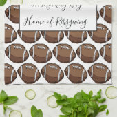 パーソナライズなフットボールの台所タオル キッチンタオル (折り畳み)