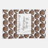 パーソナライズなフットボールの台所タオル キッチンタオル (横)