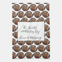 パーソナライズなフットボールの台所タオル