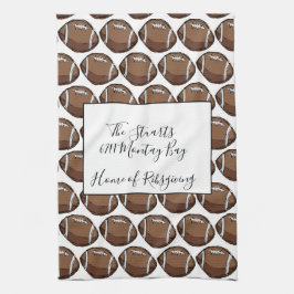 パーソナライズなフットボールの台所タオル キッチンタオル