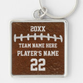 パーソナライズなフットボールの年長のギフトのアイディア、キーホルダー キーホルダー (正面)
