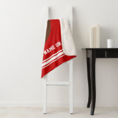 パーソナライズなフットボールの年長のギフト色、文字 シェルパブランケット (インサイチュ)