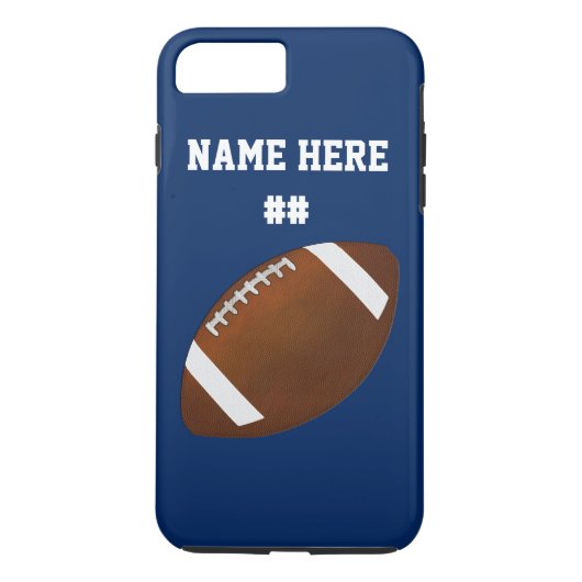 パーソナライズなフットボールのiPhone 7のプラスの場合 Case-Mate iPhoneケース (裏面)