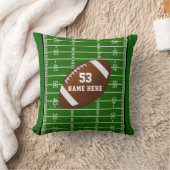 パーソナライズなフットボール競技場のフットボールのギフトのアイディア クッション (ブランケット)