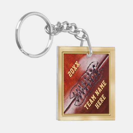 パーソナライズなフットボール・チームのギフトのアイディア、Keychain キーホルダー (正面左)