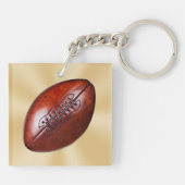 パーソナライズなフットボール・チームのギフトのアイディア、Keychain キーホルダー (裏面)